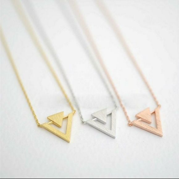 Geometric Triangle Necklace - 1 Necklace - Picture 1 of 4